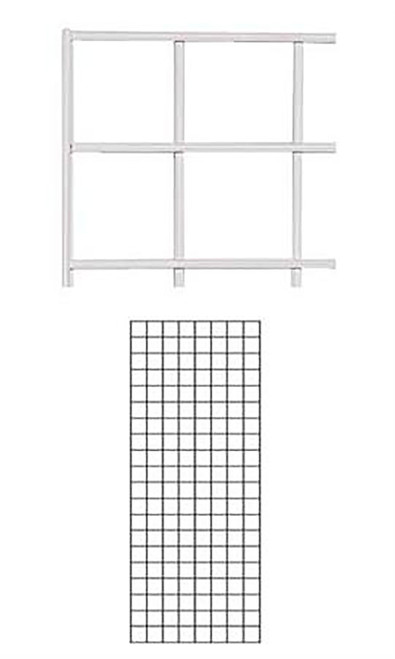 2 x 5 foot White Wire Grid Panelzoom