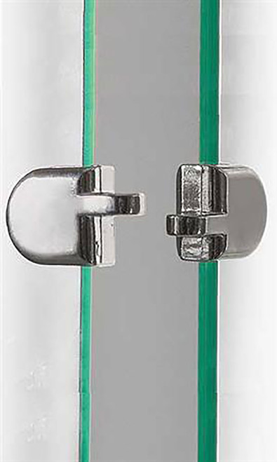 2-Piece Chrome Metal Hasp for Glass Panelszoom