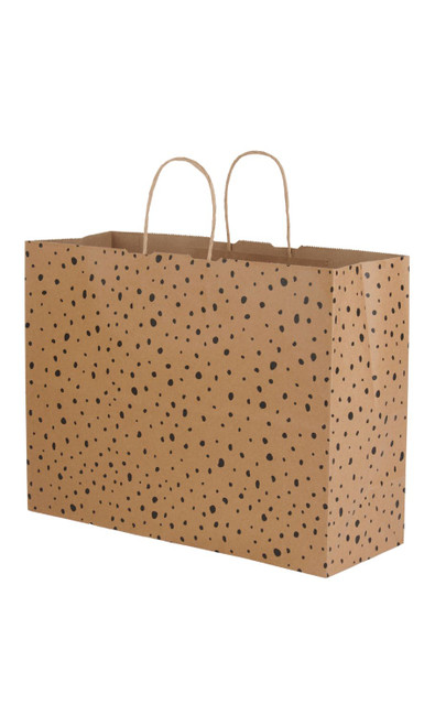 Large (Vogue) - Modern Dot Paper Shopping Bags - Case of 100zoom