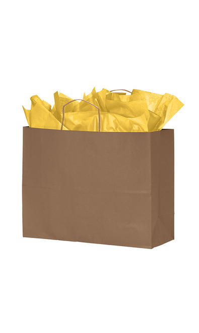 Large (Vogue) - Natural Kraft Paper Shopping Bags - Case of 100zoom