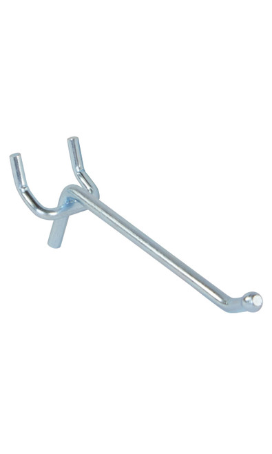 4 inch Chrome Peg Hook for ¼ inch Pegboardzoom
