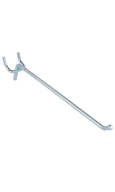 8 inch Chrome Peg Hook for ¼ inch Pegboardzoom
