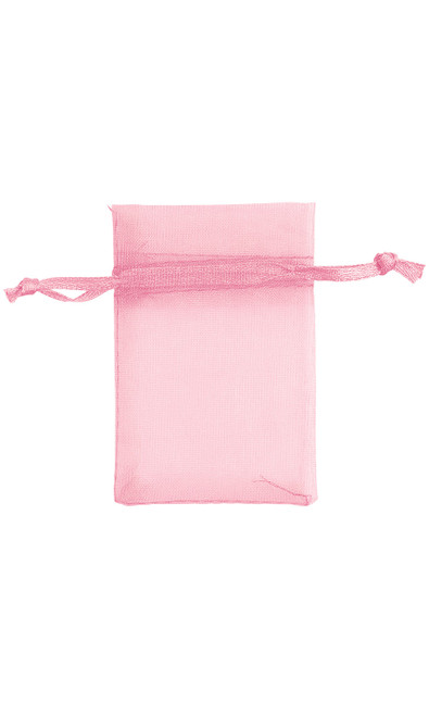 2 x 3 inch Pink Organza Drawstring Poucheszoom