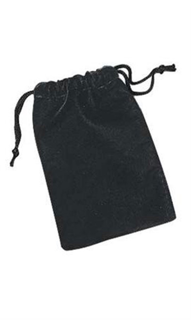 2 ¾ x 3 inch Black Velvet Drawstring Poucheszoom