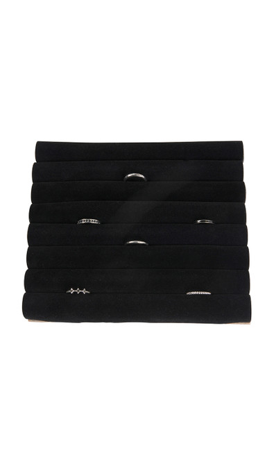 Small Continuous Slot Black Velvet Ring Insertzoom