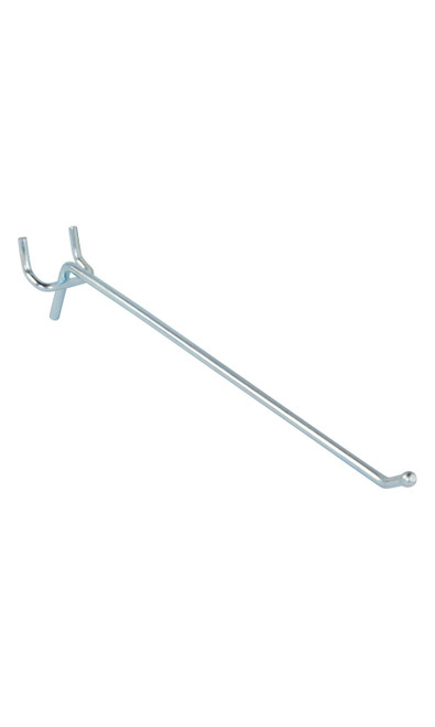 8 inch Chrome Peg Hook for 1/8 inch or 1/4 inch Pegboardzoom