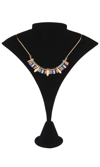 An image of the black fan shaped necklace display