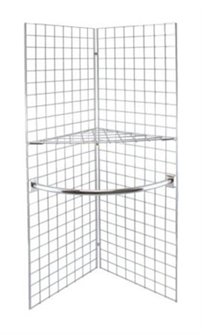An image of the Wire Grid V Unit Display with Shelf & Hangrail