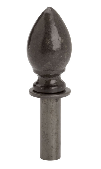 An image of the Boutique Raw Steel Teardrop Finial for Counter Merchandise Hooks