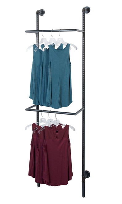 An image of the Boutique Pipe Outrigger System Kit 2 with various shirts displayed on it