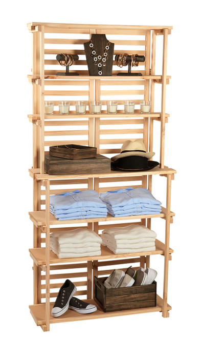 Natural Finish Wood Baker's Rack Displayzoom