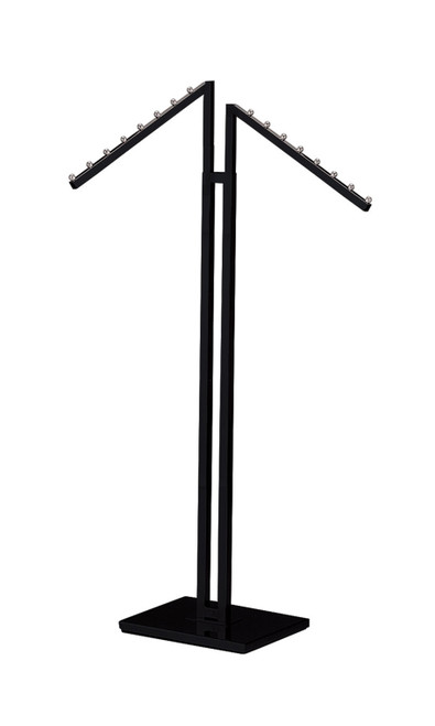 Black 2-Way Clothing Rack with Slant Armszoom