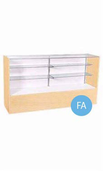 48 inch Full Vision Maple Display Case Assembled