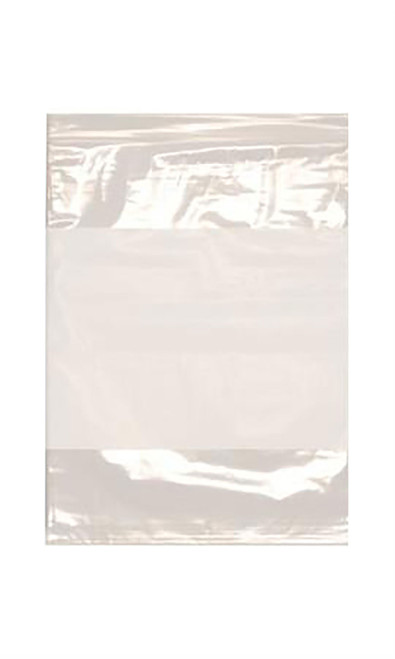 Resealable 9 x 12 inch Clear Plastic Bags With White Block - Case of 100zoom