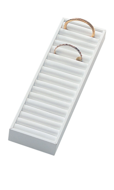 21 Section White Bangle Tray with Velvet Insertszoom