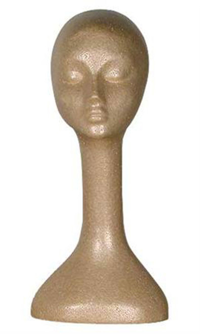 Female Suntan Styrofoam Mannequin Headzoom