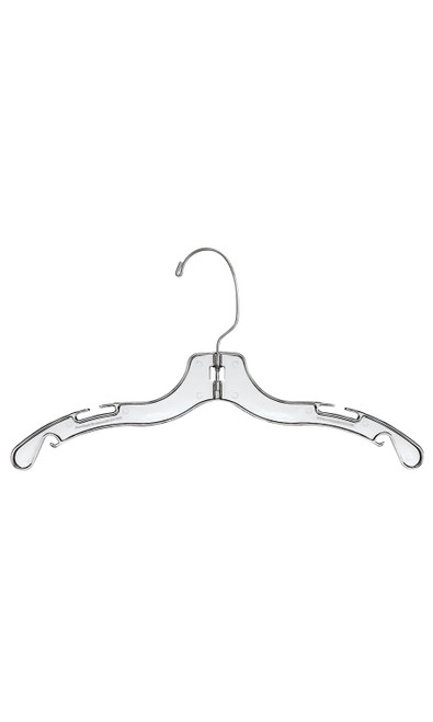 14 inch Clear Plastic Junior Dress Hangerszoom