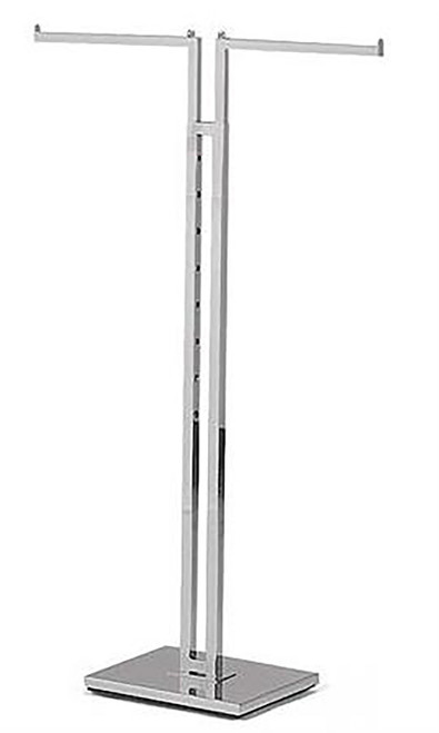 Chrome 2-Way Clothing Rack with Straight Armszoom