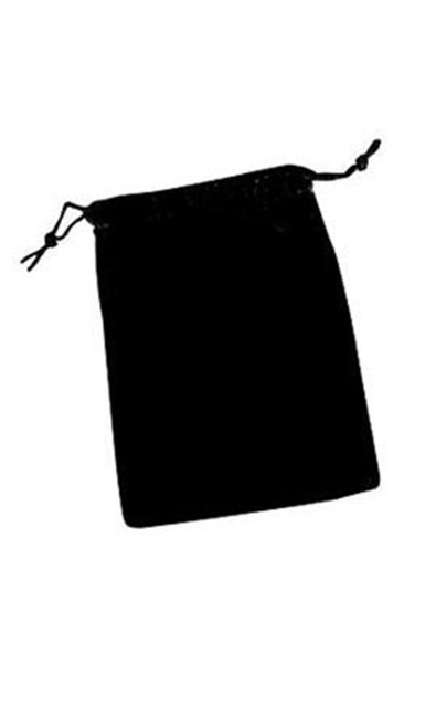 4 x 5 inch Black Velvet Drawstring Poucheszoom