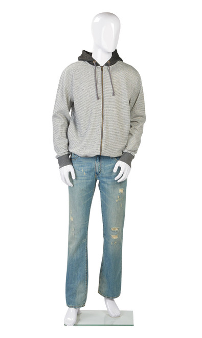 Male Glossy White Plastic Mannequin Pose 1zoom