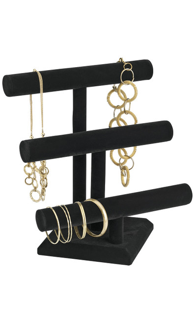 3-Tier Black Velvet Jewelry Displayzoom