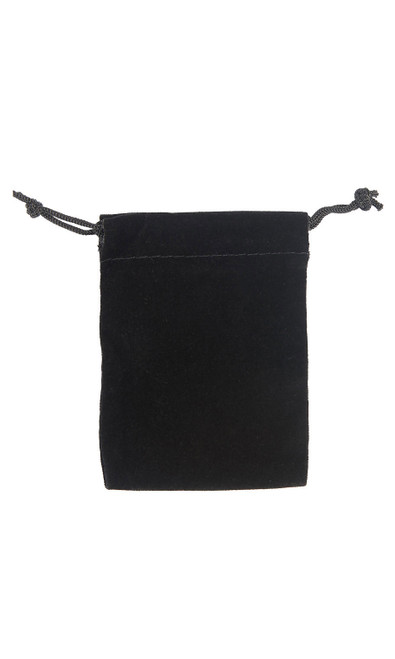 3 x 4 inch Black Velvet Drawstring Poucheszoom