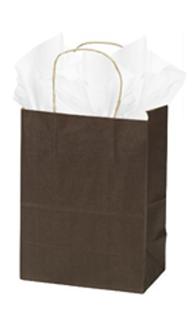 Medium (Cub) - Chocolate Paper Shopping Bags - Case of 100zoom