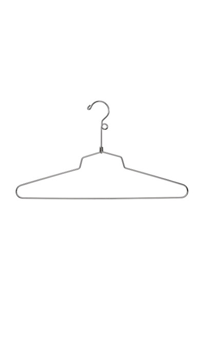 16 inch Chrome Metal Dress Hangers Case of 100zoom
