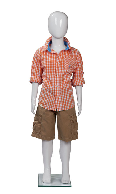 White Glossy Youth Mannequinzoom