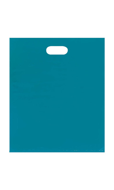 Large Lightweight Low Density Teal Merchandise Bags - Case of 500zoom